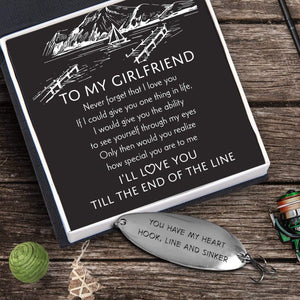 Fishing Lure - To My Girlfriend - I'll Love You Till The End Of The Line - Gfb13001