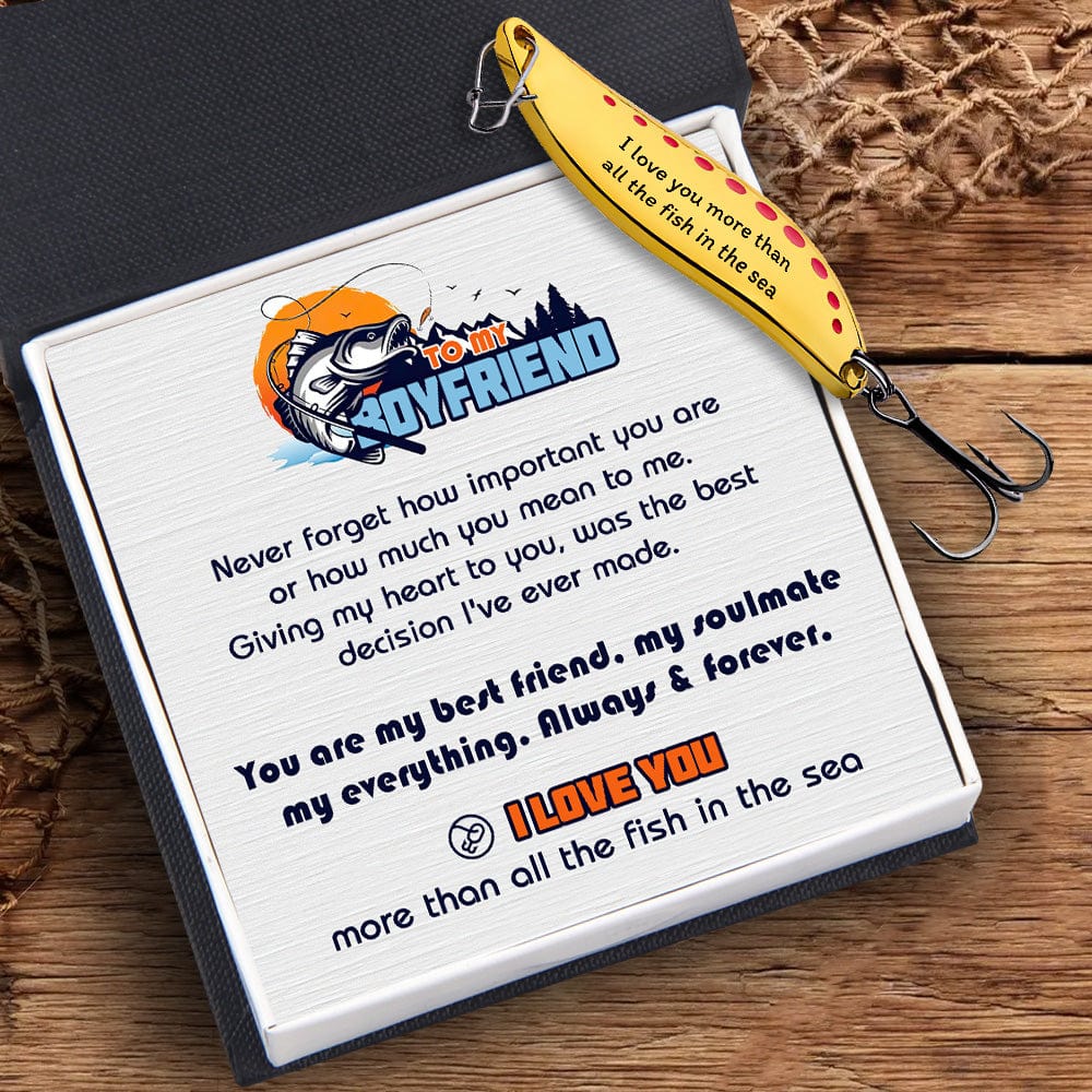 Fishing Spoon Lure - Fishing - To My Boyfriend - I Love You - Gfaa12001