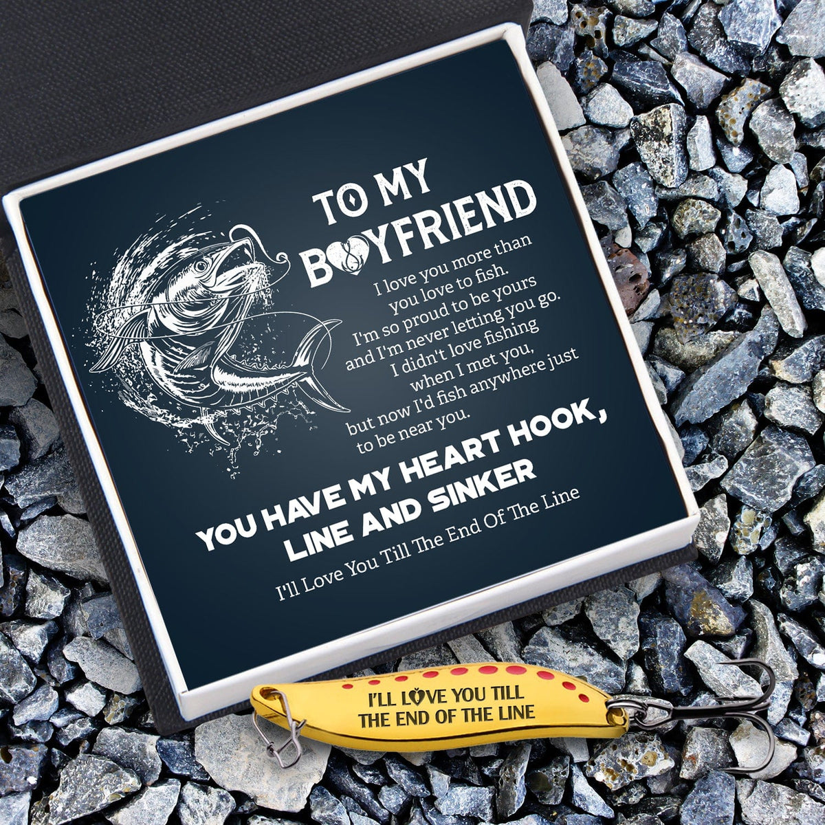 Fishing Spoon Lure - Fishing - To My Boyfriend - I Love You More Than You Love To Fish - Gfaa12003