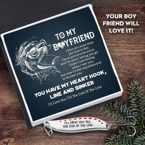 Fishing Spoon Lure - Fishing - To My Boyfriend - I Love You More Than You Love To Fish - Gfaa12003