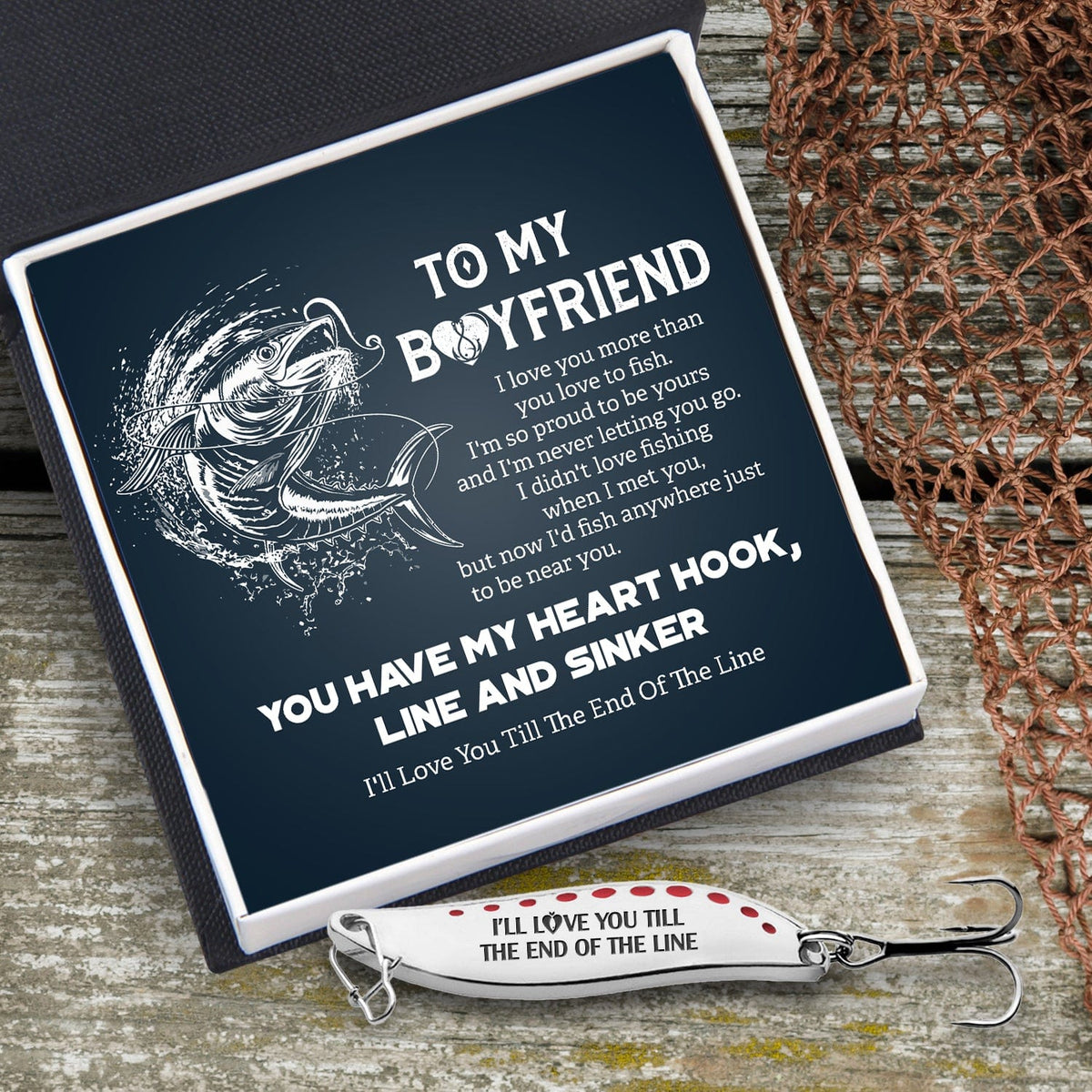 Fishing Spoon Lure - Fishing - To My Boyfriend - I Love You More Than You Love To Fish - Gfaa12003