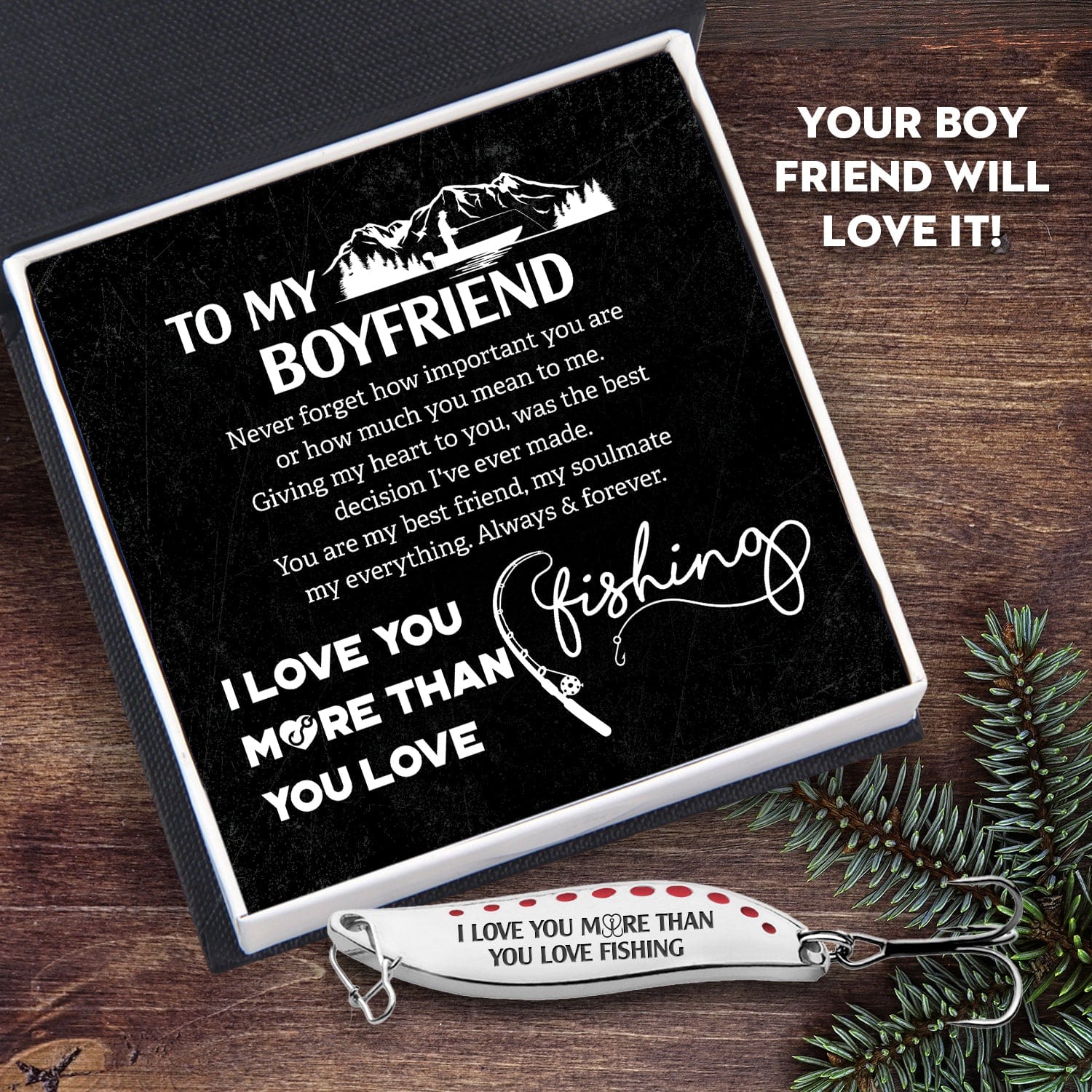 Fishing Spoon Lure - Fishing - To My Boyfriend - You Are My Best Friend, My Soulmate My Everything - Gfaa12004