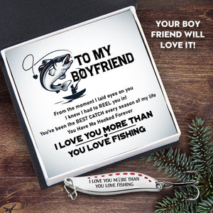 Fishing Spoon Lure - Fishing - To My Boyfriend - You Have Me Hooked Forever - Gfaa12005
