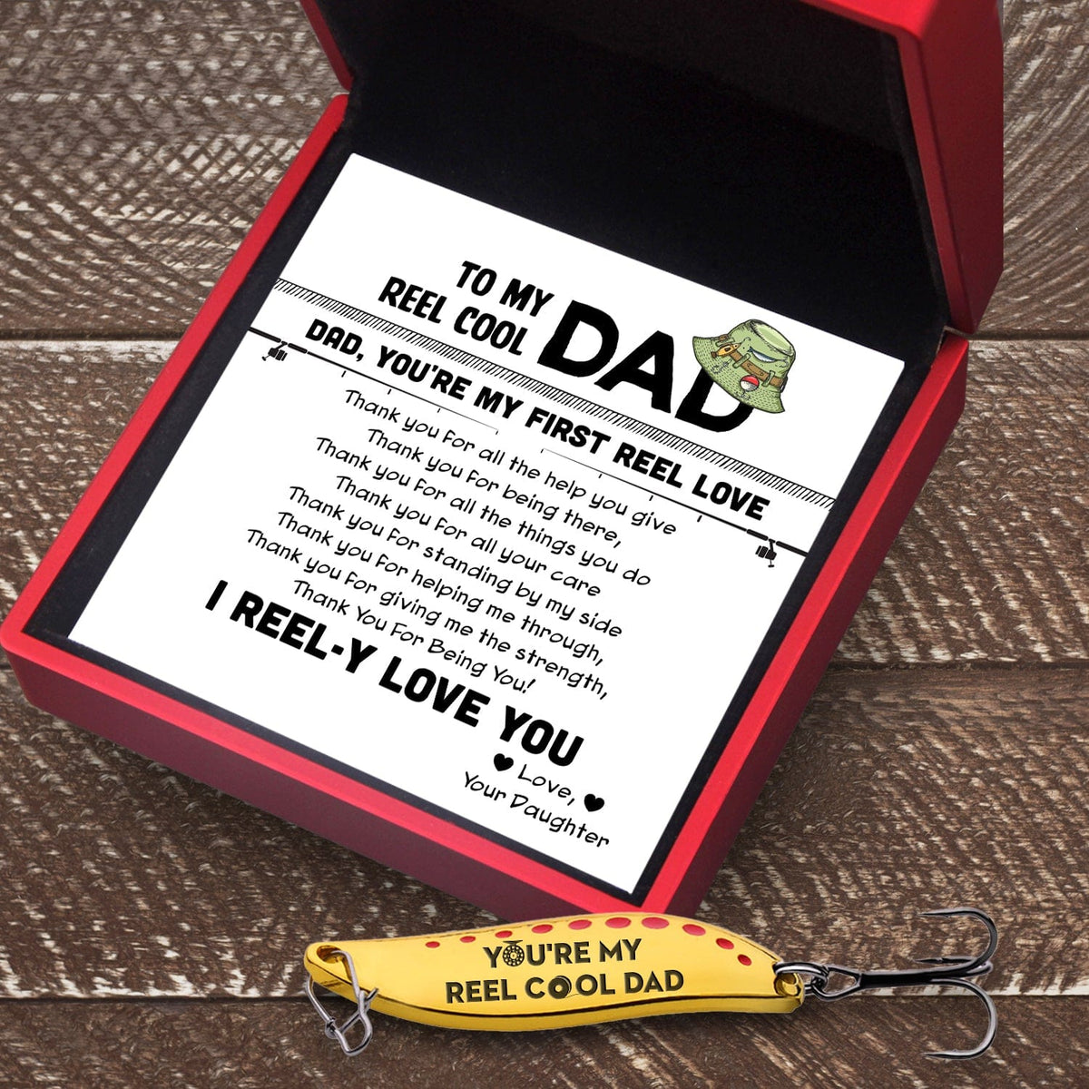 Fishing Spoon Lure - Fishing - To My Dad - I Reel-y Love You - Gfaa18002