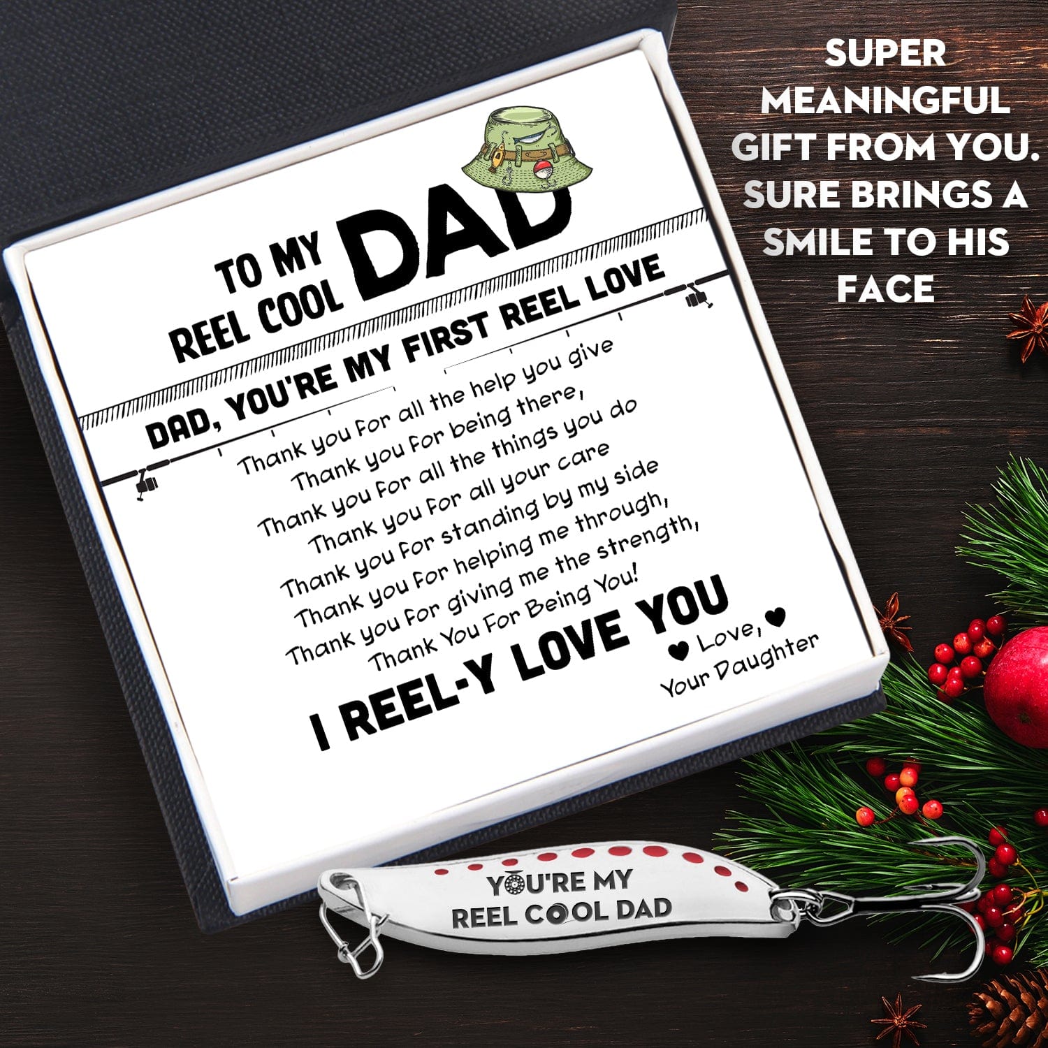 Fishing Spoon Lure - Fishing - To My Dad - I Reel-y Love You - Gfaa18002