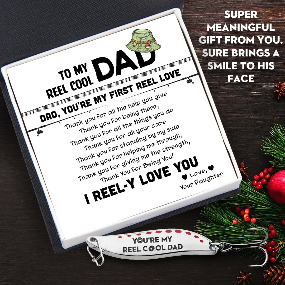 Fishing Spoon Lure - Fishing - To My Dad - I Reel-y Love You - Gfaa18002