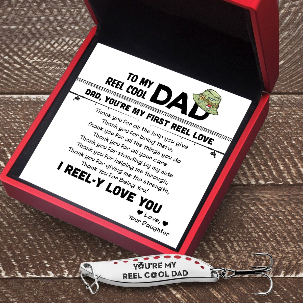 Fishing Spoon Lure - Fishing - To My Dad - I Reel-y Love You - Gfaa18002