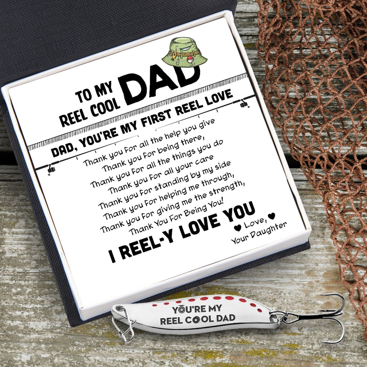 Fishing Spoon Lure - Fishing - To My Dad - I Reel-y Love You - Gfaa18002