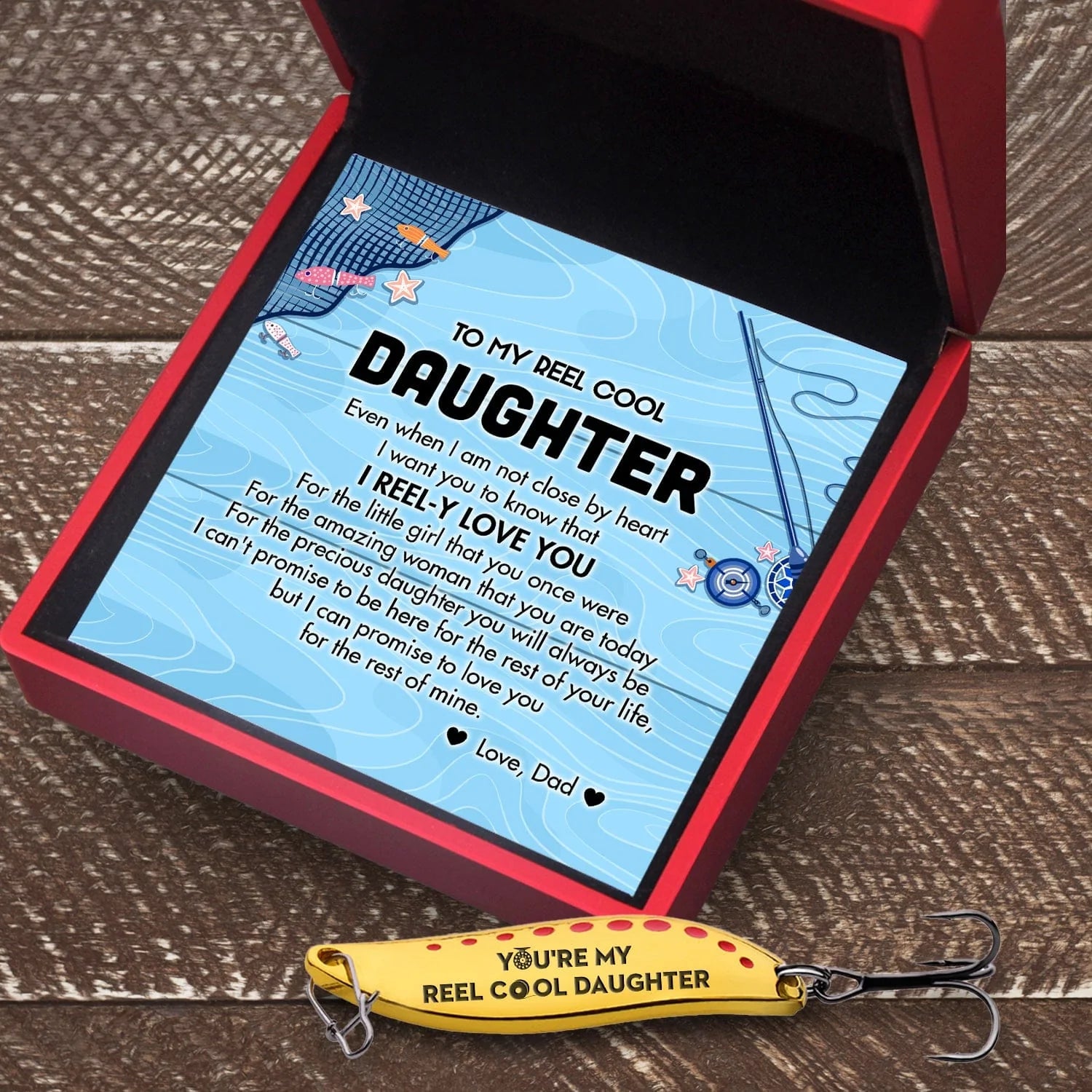 Fishing Spoon Lure - Fishing - To My Daughter - I Reel-y Love You - Gfaa17001