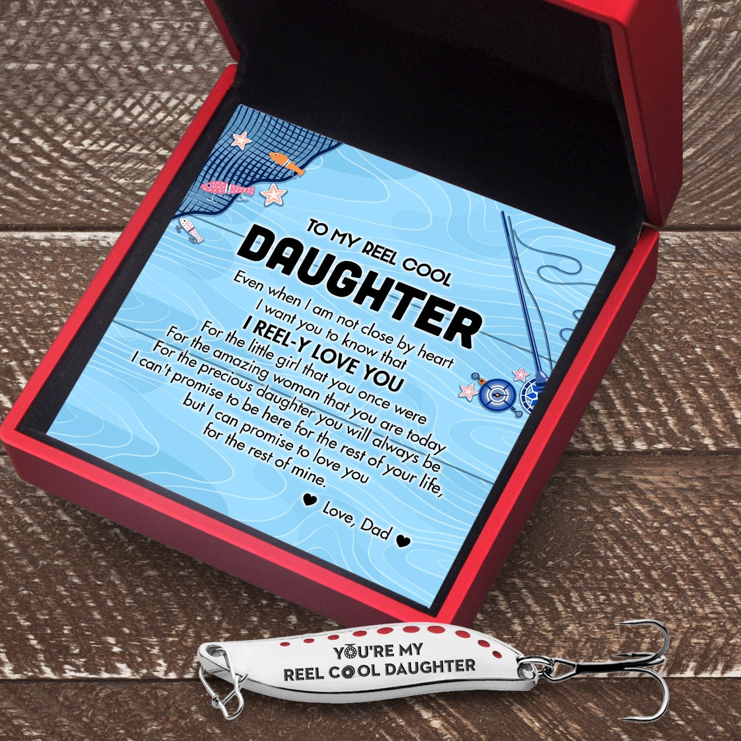 Fishing Spoon Lure - Fishing - To My Daughter - I Reel-y Love You - Gfaa17001