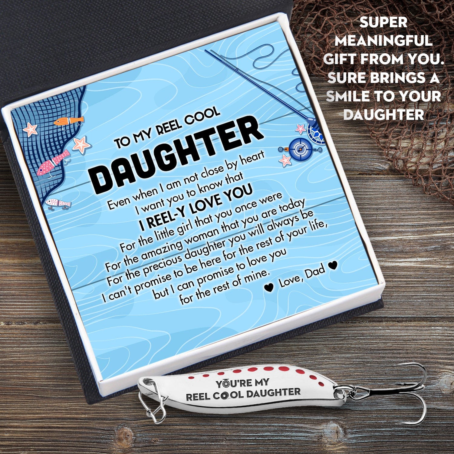 Fishing Spoon Lure - Fishing - To My Daughter - I Reel-y Love You - Gfaa17001
