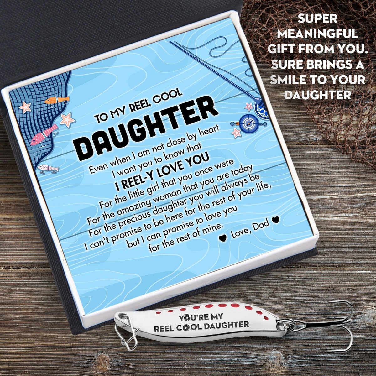 Fishing Spoon Lure - Fishing - To My Daughter - I Reel-y Love You - Gfaa17001