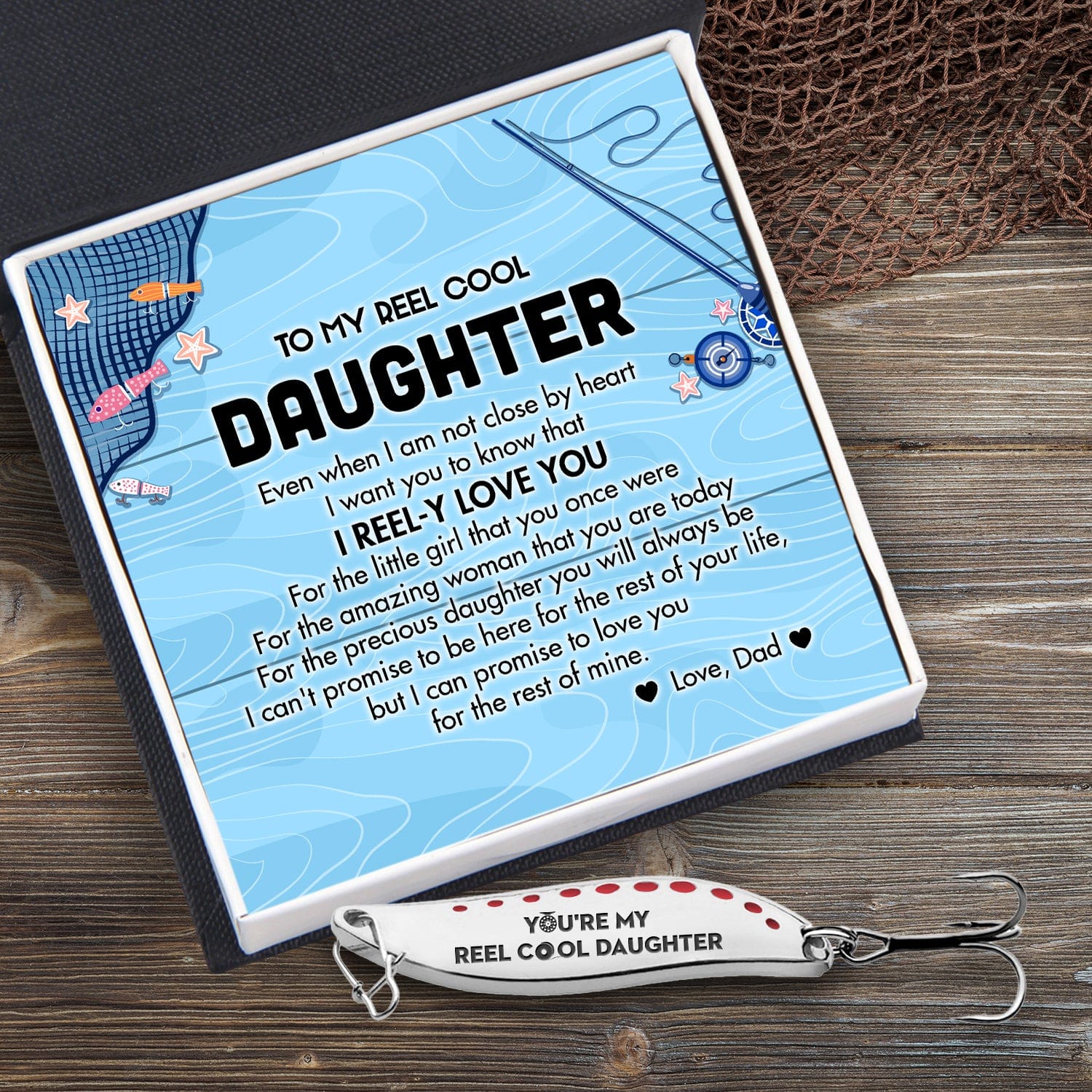Fishing Spoon Lure - Fishing - To My Daughter - I Reel-y Love You - Gfaa17001