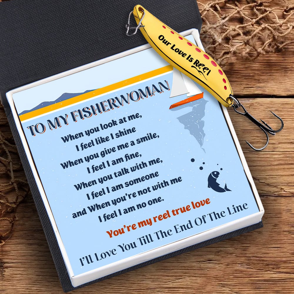 Fishing Spoon Lure - Fishing - To My Fisherwoman - I'll Love You Till The End Of The Line - Gfaa13001