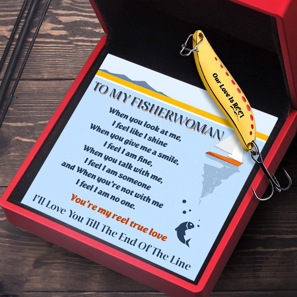 Fishing Spoon Lure - Fishing - To My Fisherwoman - I'll Love You Till The End Of The Line - Gfaa13001