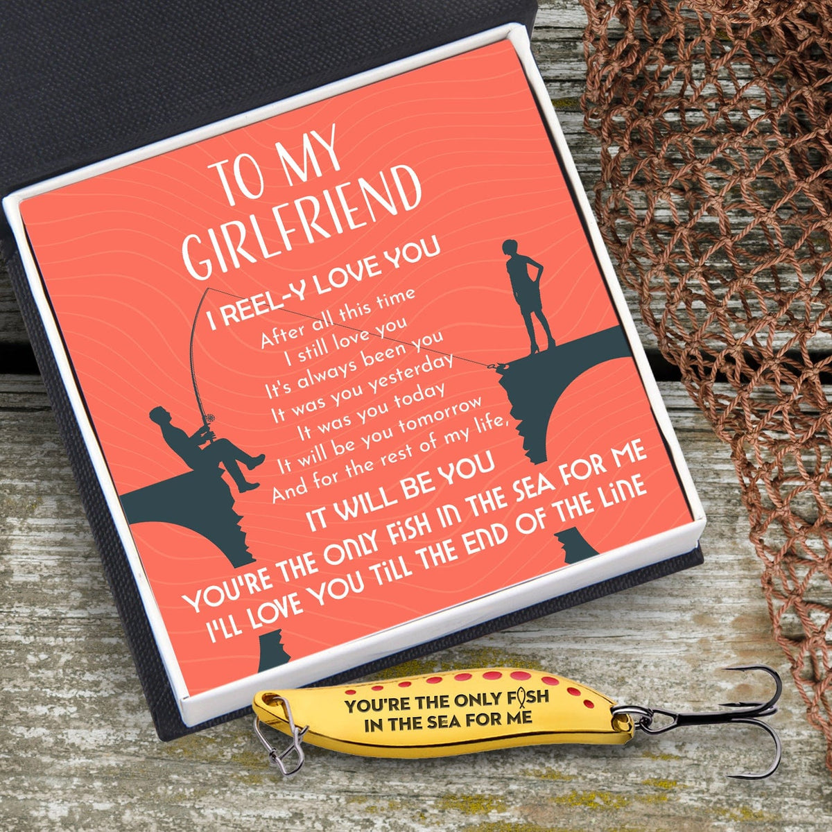 Fishing Spoon Lure - Fishing - To My Girlfriend - You're The Only Fish In The Sea For Me - Gfaa13008