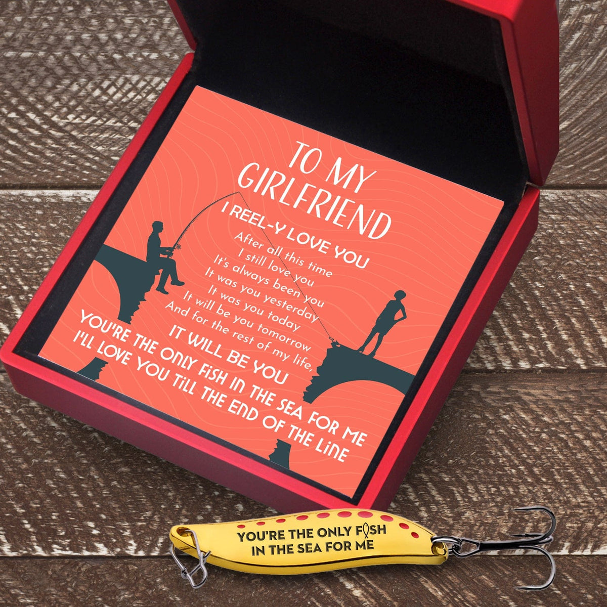 Fishing Spoon Lure - Fishing - To My Girlfriend - You're The Only Fish In The Sea For Me - Gfaa13008