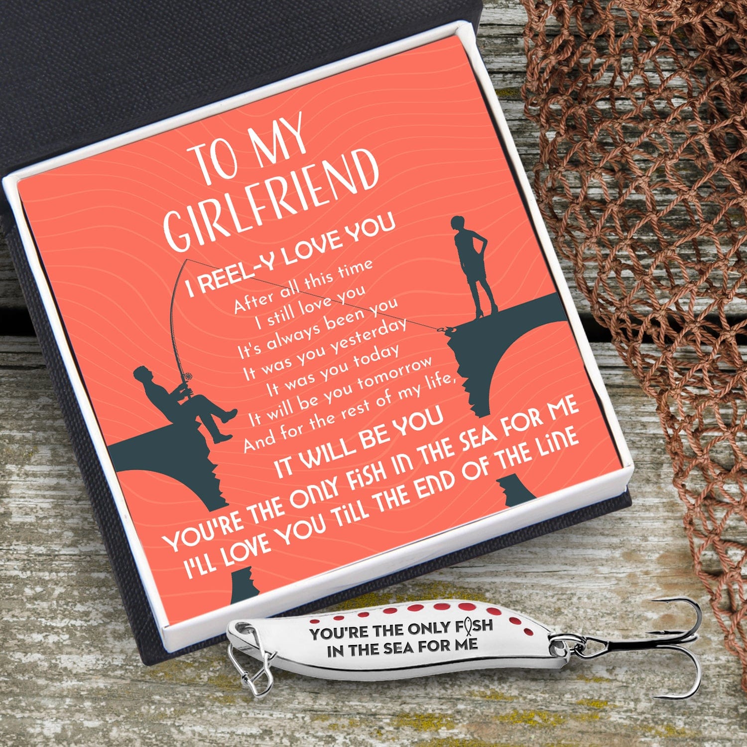 Fishing Spoon Lure - Fishing - To My Girlfriend - You're The Only Fish In The Sea For Me - Gfaa13008