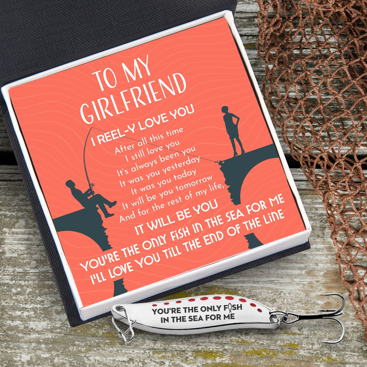 Fishing Spoon Lure - Fishing - To My Girlfriend - You're The Only Fish In The Sea For Me - Gfaa13008