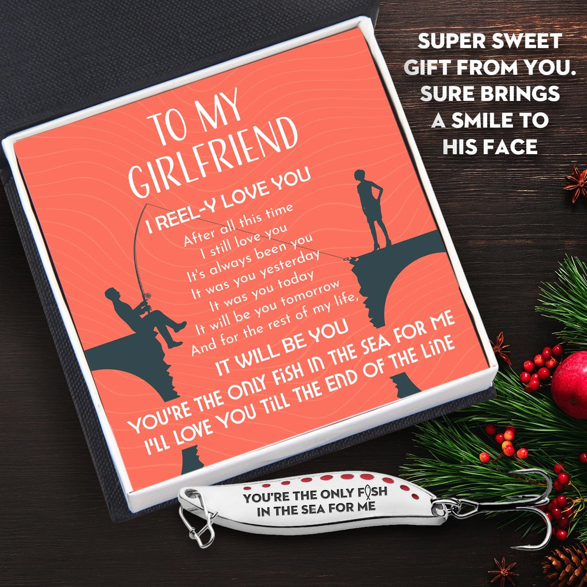 Fishing Spoon Lure - Fishing - To My Girlfriend - You're The Only Fish In The Sea For Me - Gfaa13008