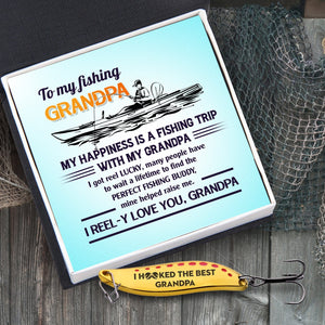 Fishing Spoon Lure - Fishing - To My Grandpa - My Happiness Is A Fishing Trip With My Grandpa - Gfaa20002