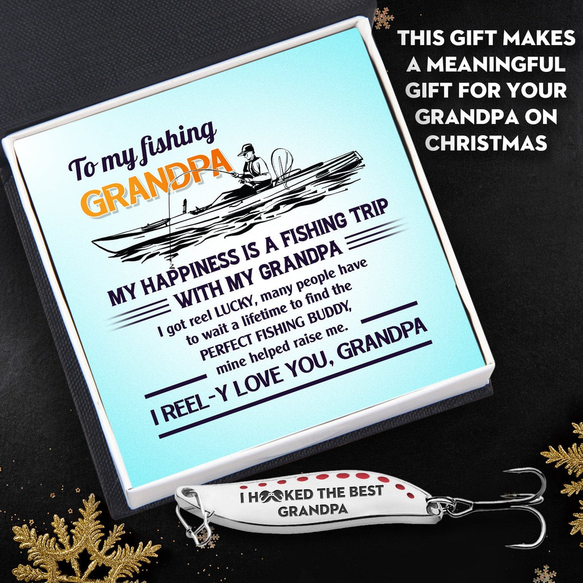 Fishing Spoon Lure - Fishing - To My Grandpa - My Happiness Is A Fishing Trip With My Grandpa - Gfaa20002
