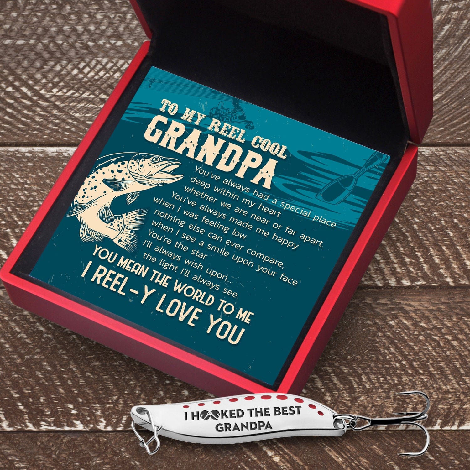 Fishing Lures - Fishing - To My Grandpa - You Mean The World To Me - G -  Wrapsify