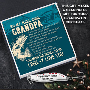 Fishing Spoon Lure - Fishing - To My Grandpa - You Mean The World To Me - Gfaa20003