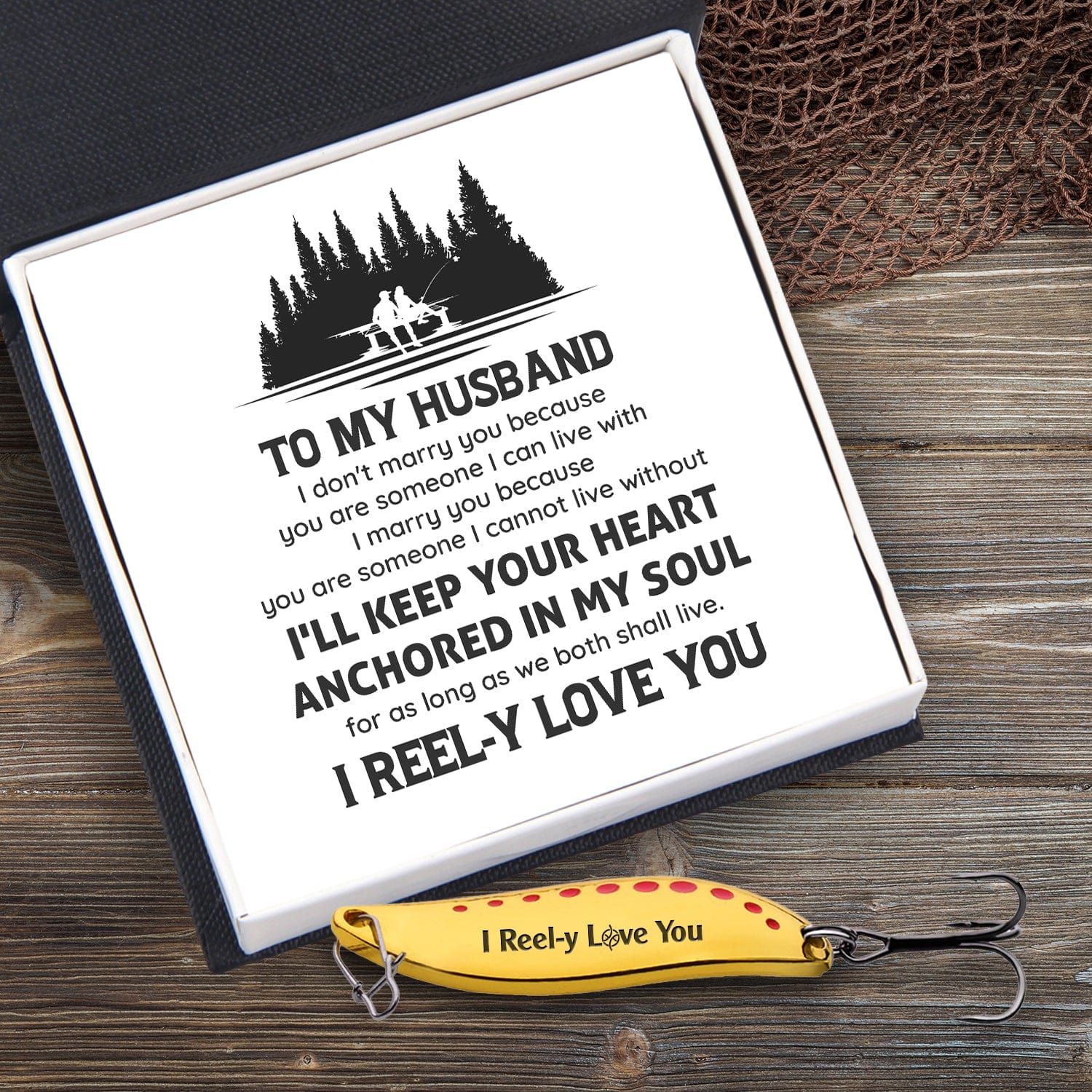 Fishing Spoon Lure - Fishing - To My Husband - I Reel-y Love You - Gfaa14004