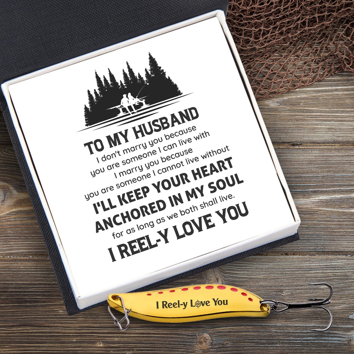 Fishing Spoon Lure - Fishing - To My Husband - I Reel-y Love You - Gfaa14004