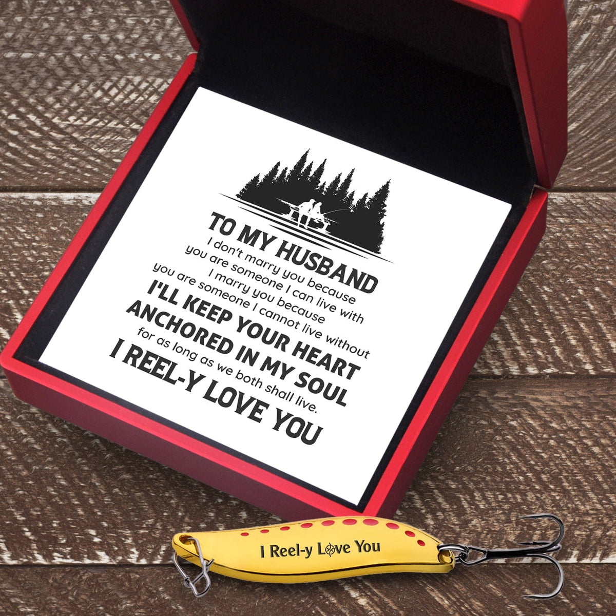 Fishing Spoon Lure - Fishing - To My Husband - I Reel-y Love You - Gfaa14004