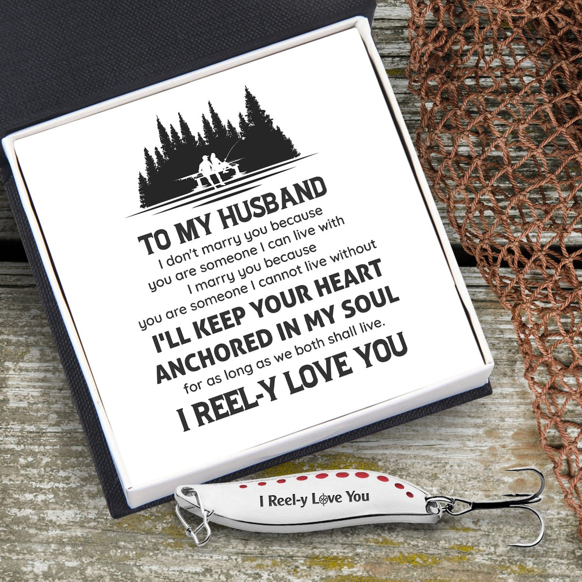 Fishing Spoon Lure - Fishing - To My Husband - I Reel-y Love You - Gfaa14004