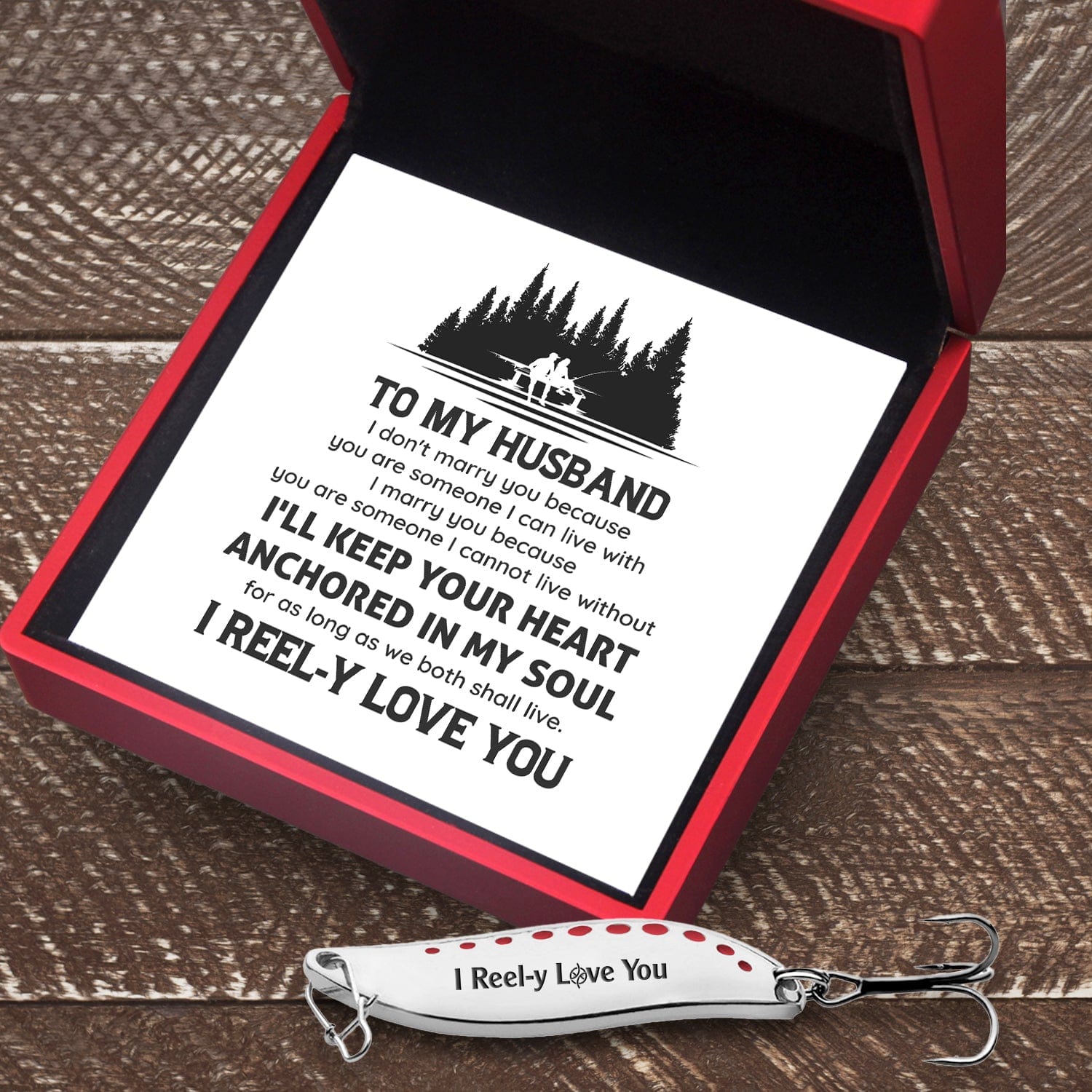Fishing Spoon Lure - Fishing - To My Husband - I Reel-y Love You - Gfaa14004