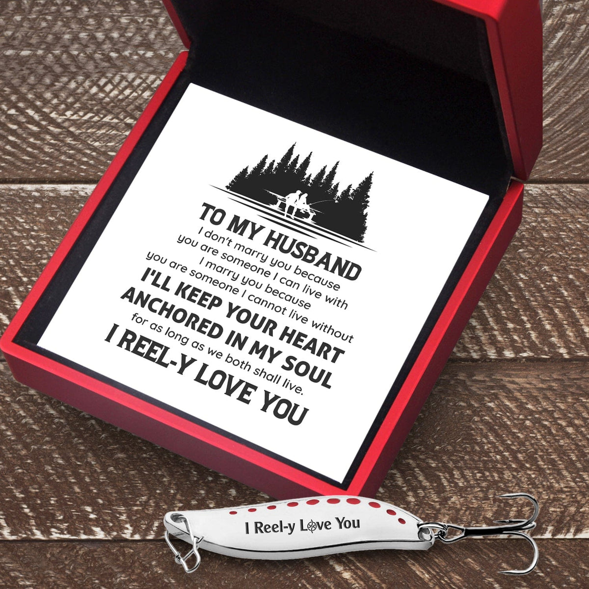 Fishing Spoon Lure - Fishing - To My Husband - I Reel-y Love You - Gfaa14004