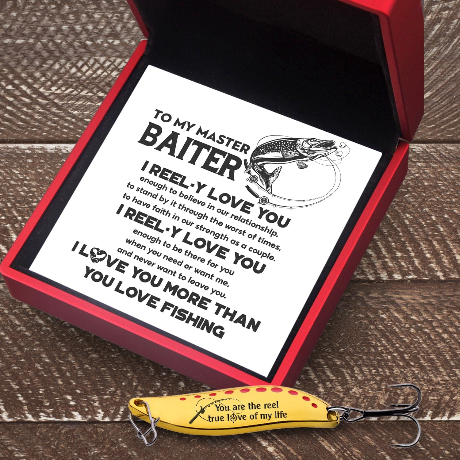 Fishing Spoon Lure - Fishing - To My Master Baiter - I Love You More Than You Love Fishing - Gfaa26005