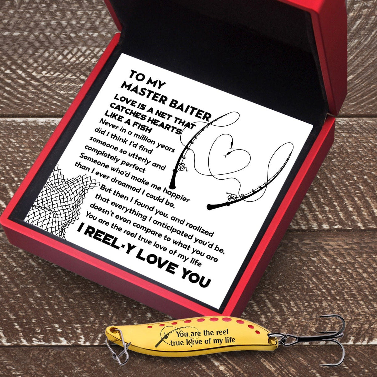 Fishing Spoon Lure - Fishing - To My Master Baiter - Love Is A Net That Catches Hearts Like A Fish - Gfaa26006