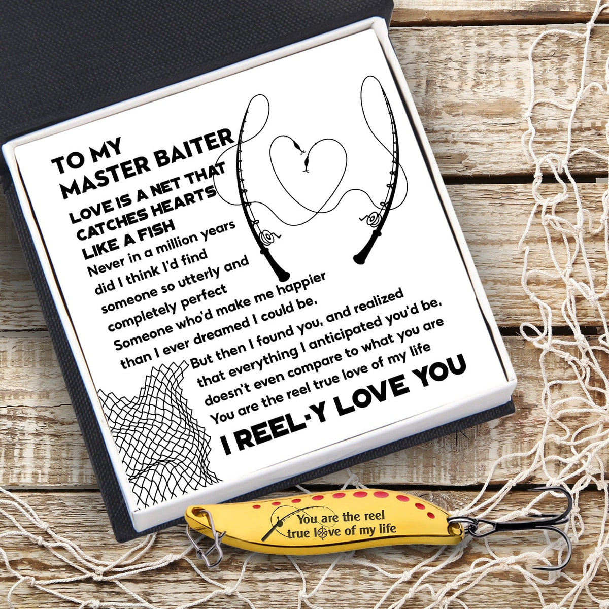 Fishing Spoon Lure - Fishing - To My Master Baiter - Love Is A Net That Catches Hearts Like A Fish - Gfaa26006