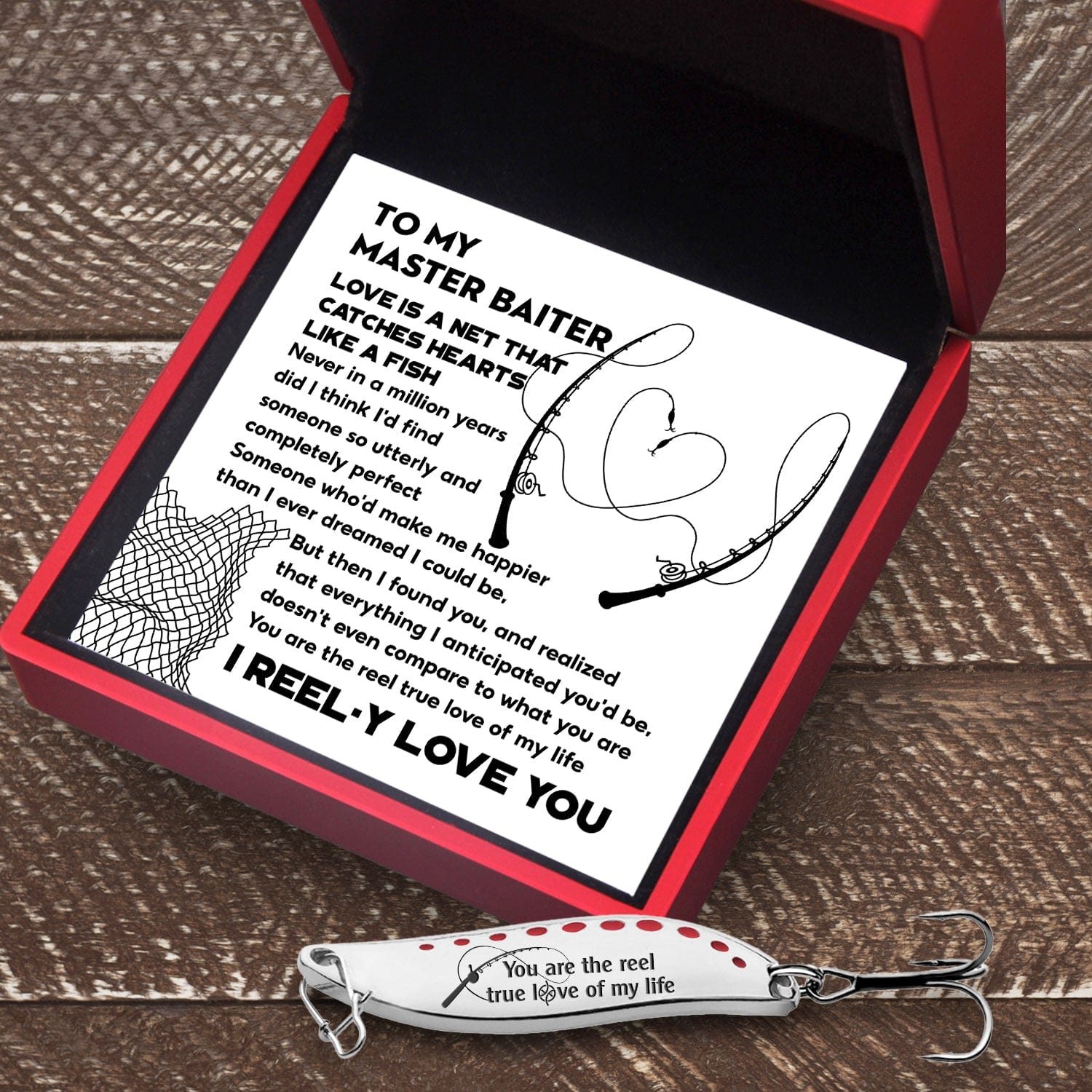 Fishing Spoon Lure - Fishing - To My Master Baiter - Love Is A Net That Catches Hearts Like A Fish - Gfaa26006