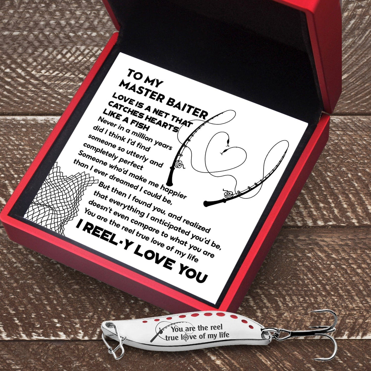 Fishing Spoon Lure - Fishing - To My Master Baiter - Love Is A Net That Catches Hearts Like A Fish - Gfaa26006