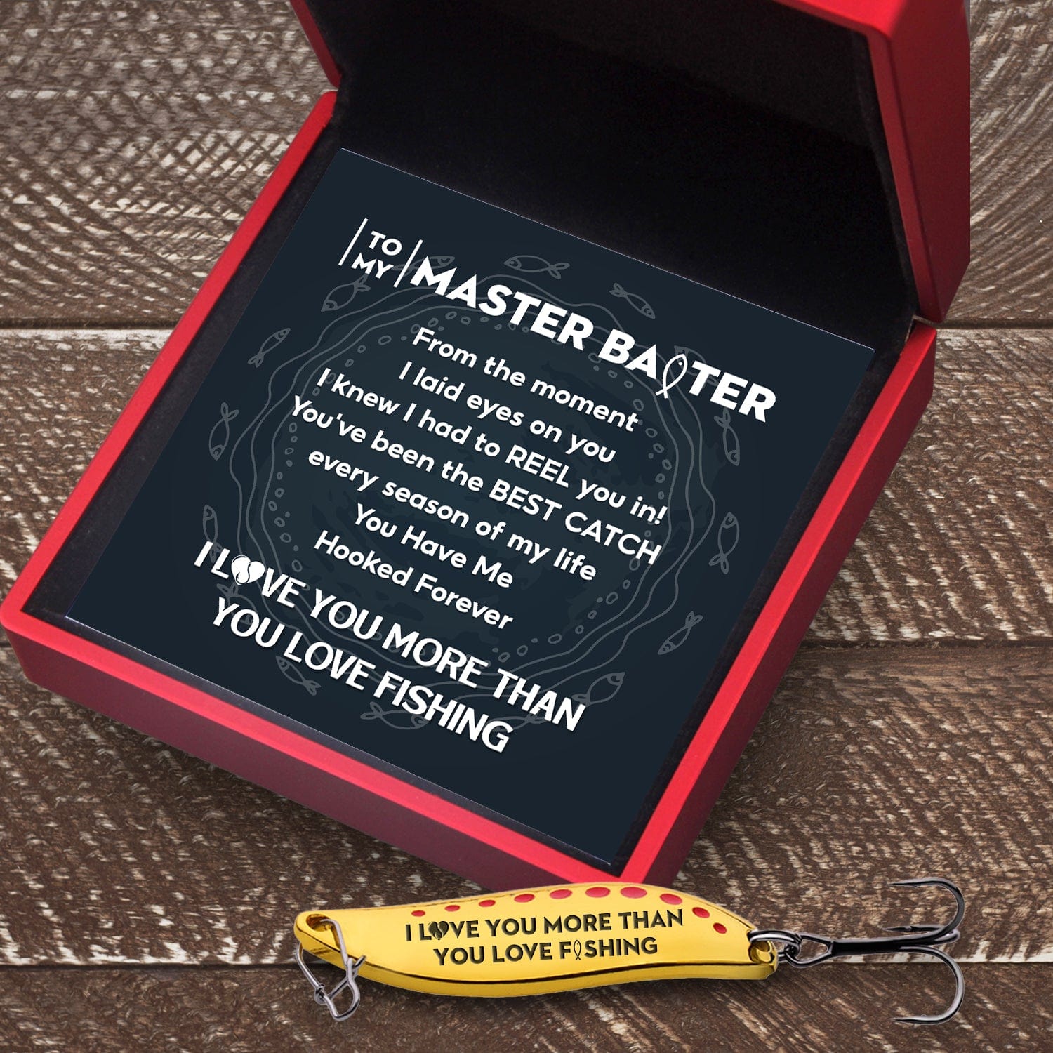 Fishing Spoon Lure - Fishing - To My Master Baiter - You Have Me Hooked Forever - Gfaa26004