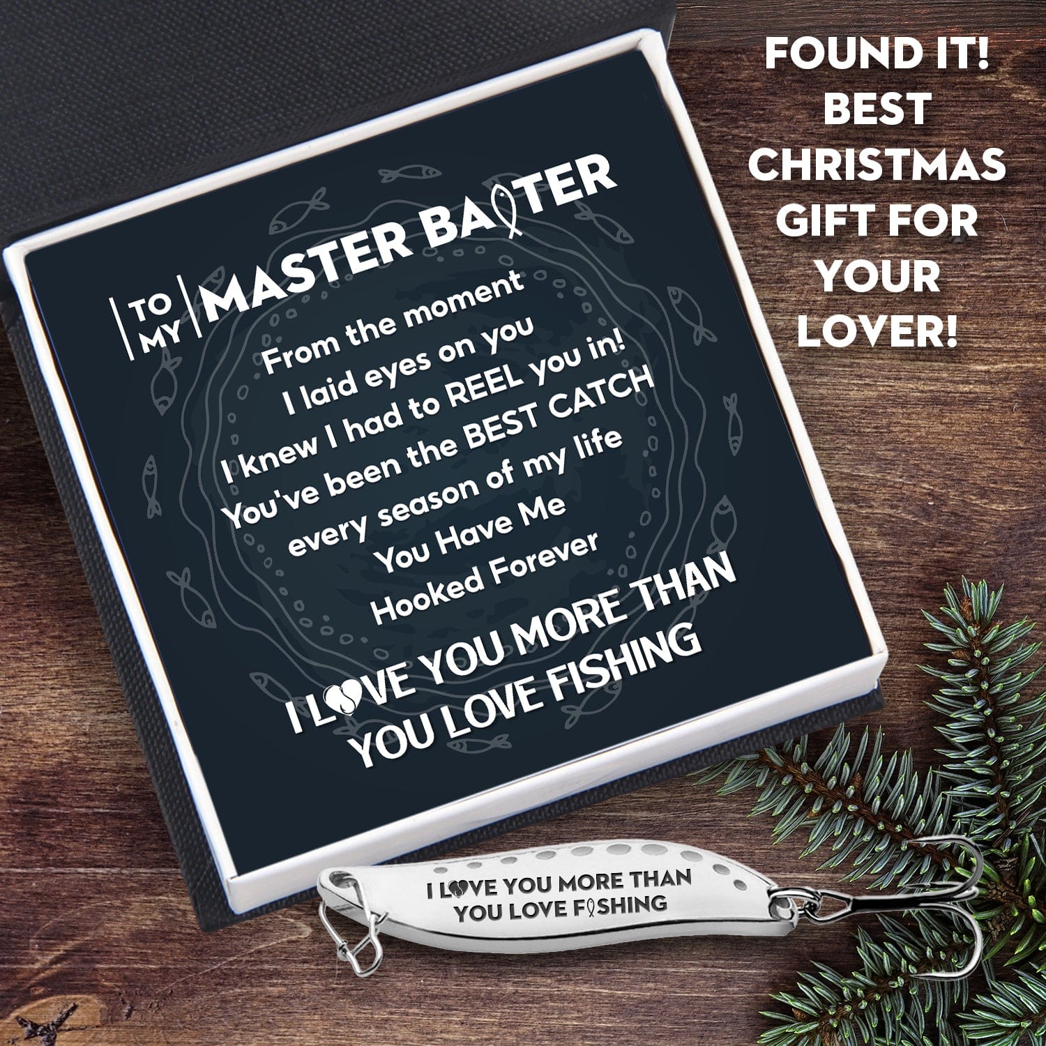 Fishing Spoon Lure - Fishing - To My Master Baiter - You Have Me Hooked Forever - Gfaa26004