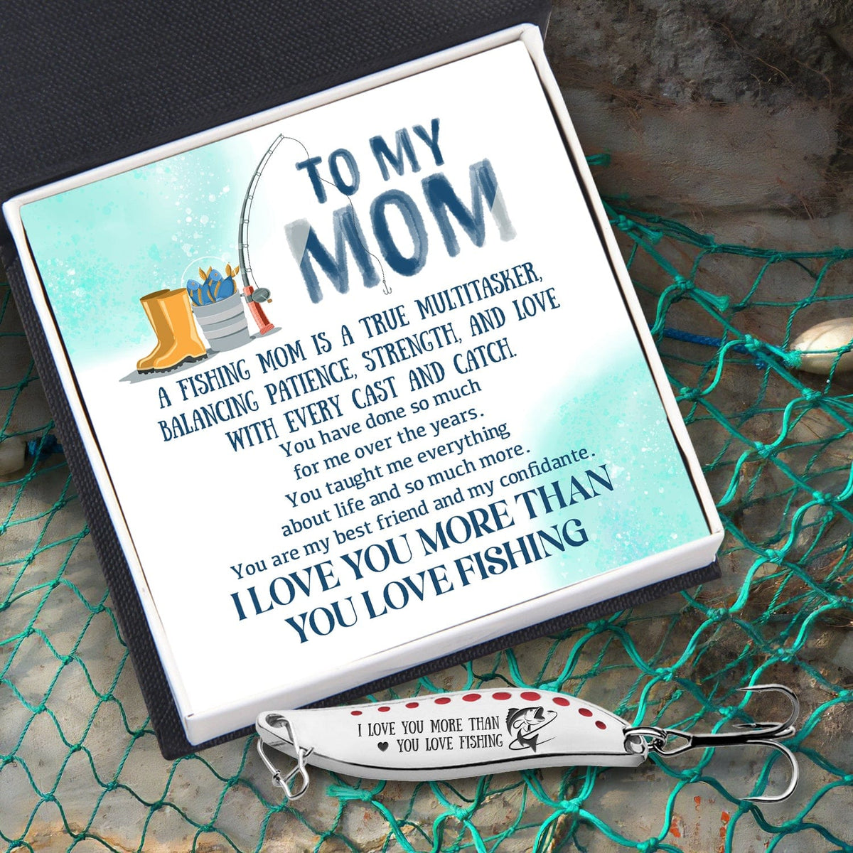 Fishing Spoon Lure - Fishing - To My Mom - I Love You More Than You Love Fishing - Gfaa19005