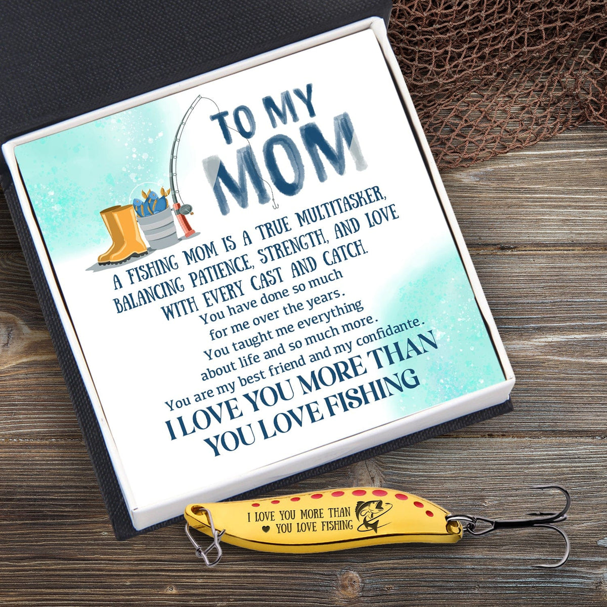 Fishing Spoon Lure - Fishing - To My Mom - I Love You More Than You Love Fishing - Gfaa19005