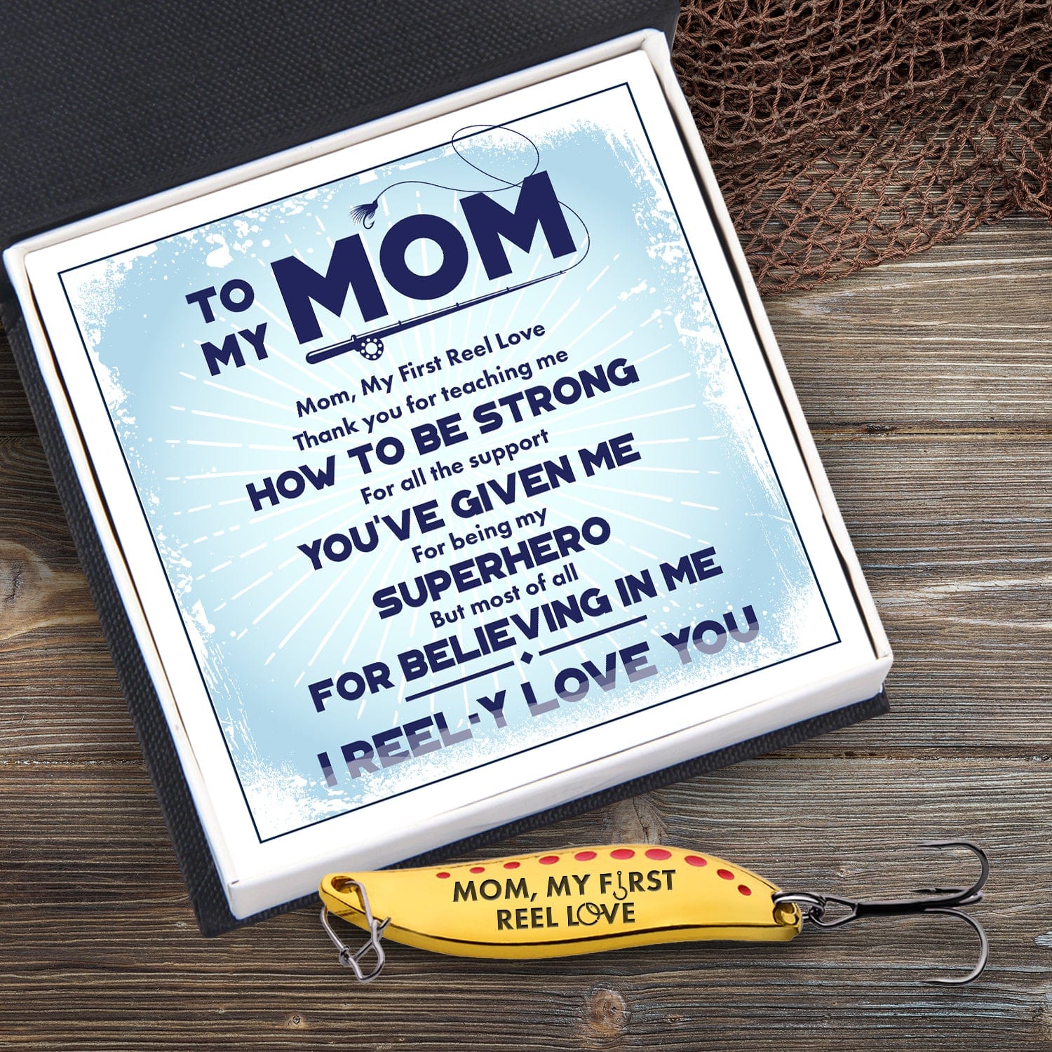 Fishing Spoon Lure - Fishing - To My Mom - I Reel-y Love You - Gfaa19017