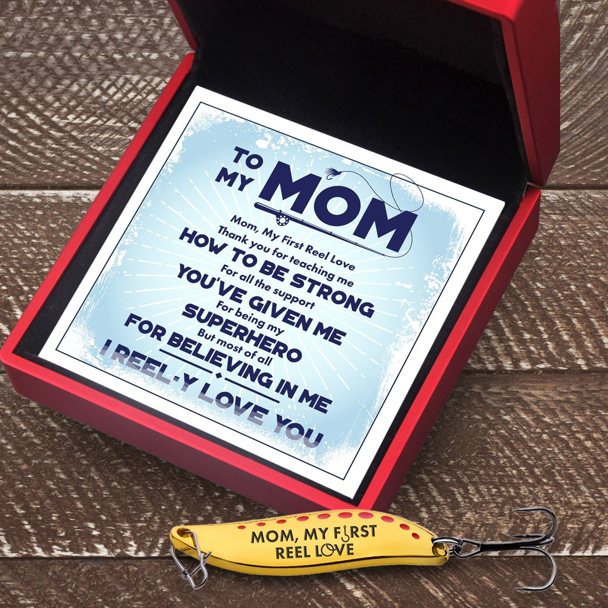 Fishing Spoon Lure - Fishing - To My Mom - I Reel-y Love You - Gfaa19017