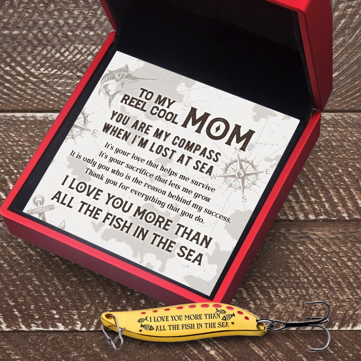 Fishing Spoon Lure - Fishing - To My Mom - You Are My Compass - Gfaa19011