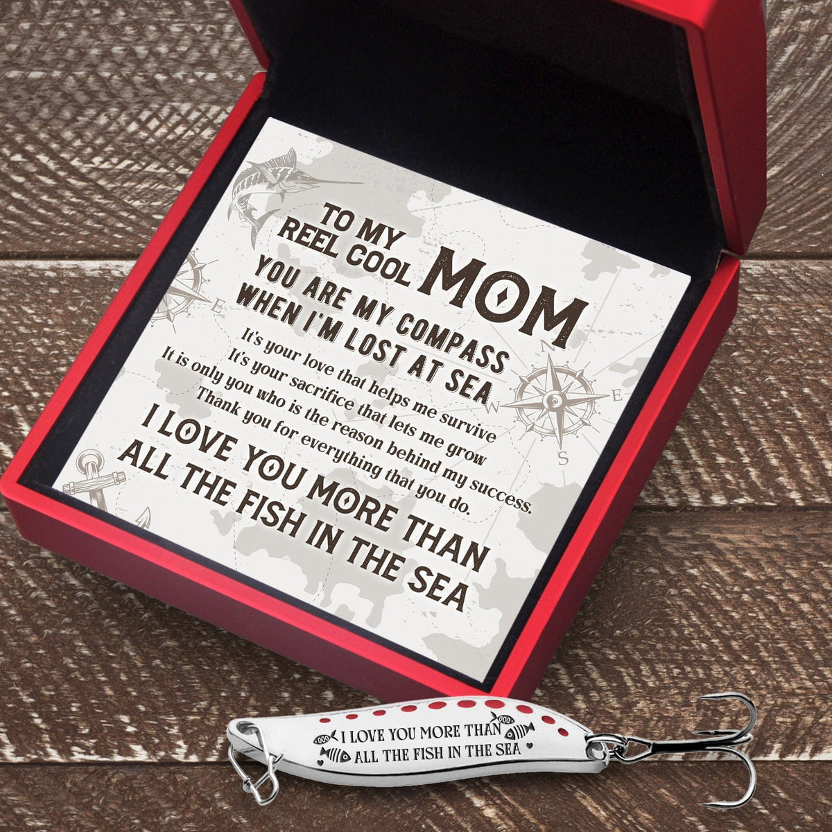 Fishing Spoon Lure - Fishing - To My Mom - You Are My Compass - Gfaa19011