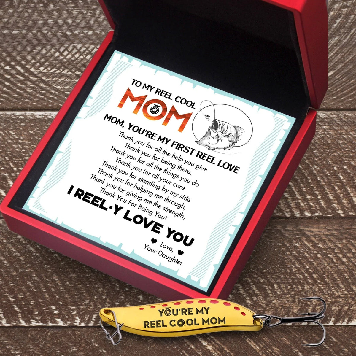 Fishing Spoon Lure - Fishing - To My Mom - You're My First Reel Love - Gfaa19001