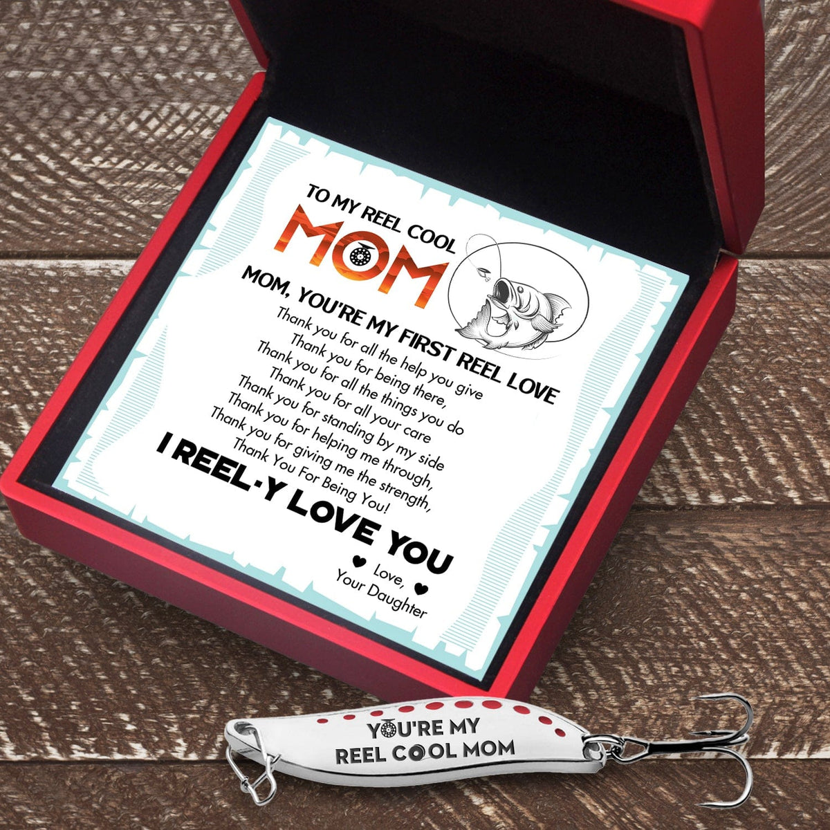 Fishing Spoon Lure - Fishing - To My Mom - You're My First Reel Love - Gfaa19001