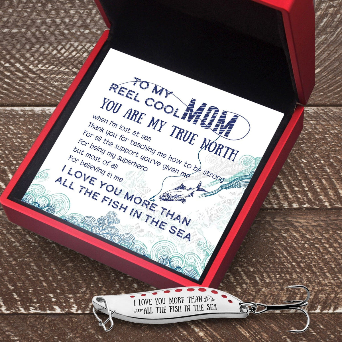 Fishing Spoon Lure - Fishing - To My Mom - You're My True North - Gfaa19002